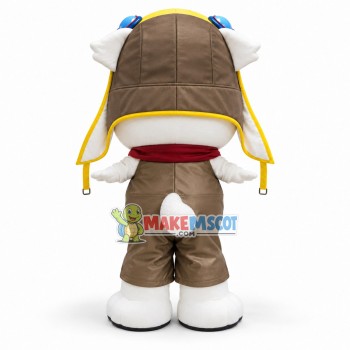 Ski Puppy In The Windbreaker Mascot Costume Ski Puppy In The Windbreaker Mascot Costume