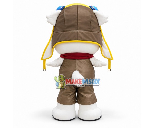 Ski Puppy In The Windbreaker Mascot Costume Ski Puppy In The Windbreaker Mascot Costume