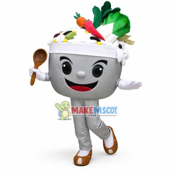 Pot of Soup With Rich Ingredients Mascot Costume