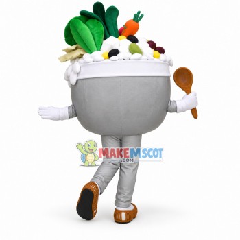 Pot of Soup With Rich Ingredients Mascot Costume Pot of Soup With Rich Ingredients Mascot Costume