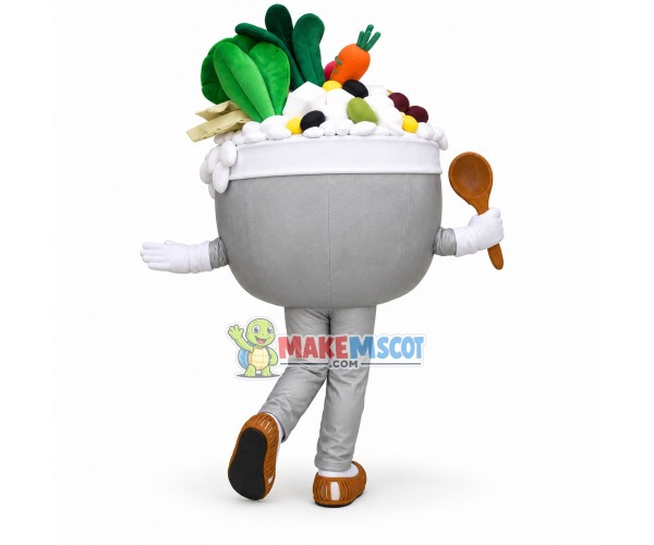 Pot of Soup With Rich Ingredients Mascot Costume Pot of Soup With Rich Ingredients Mascot Costume