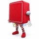Red Squared Shaped Doll Mascot Costume Red Squared Shaped Doll Mascot Costume