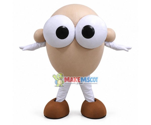Cartoon The Big-eyed Duck Egg Mascot Costume Cartoon The Big-eyed Duck Egg Mascot Costume
