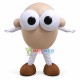 Cartoon The Big-eyed Duck Egg Mascot Costume Cartoon The Big-eyed Duck Egg Mascot Costume