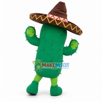 Cheerful Desert Cactus Mascot Costume Cheerful Desert Cactus Mascot Costume