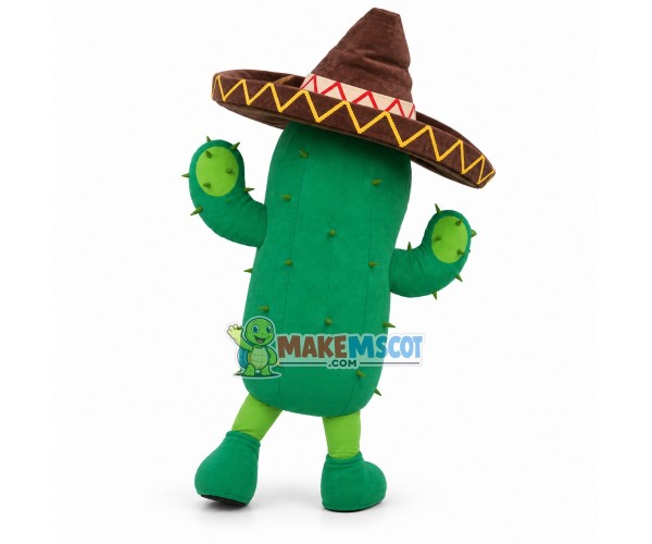 Cheerful Desert Cactus Mascot Costume Cheerful Desert Cactus Mascot Costume