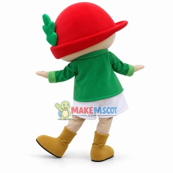 Cartoon Doll With Matsuba Hat Mascot Costume Cartoon Doll With Matsuba Hat Mascot Costume