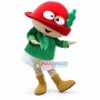 Cartoon Doll With Matsuba Hat Mascot Costume