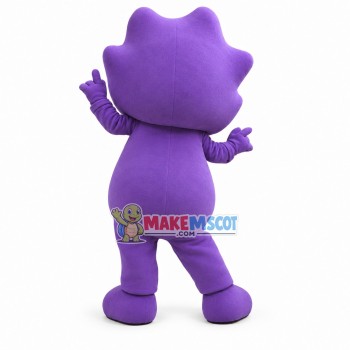 Pleased Purple Triceratops Baby Mascot Costume Pleased Purple Triceratops Baby Mascot Costume