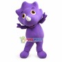 Pleased Purple Triceratops Baby Mascot Costume