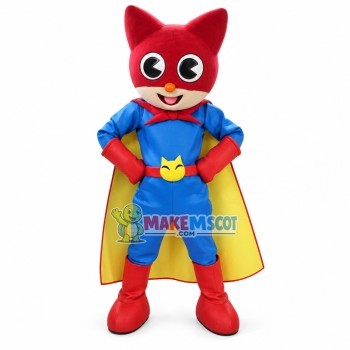Justice Fox Superman Mascot Costume Justice Fox Superman Mascot Costume