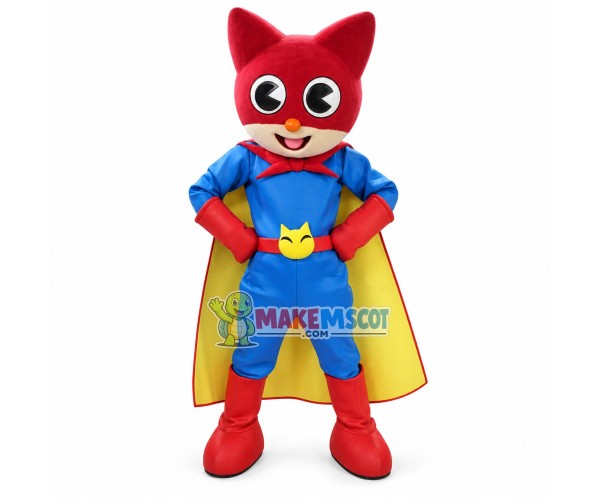 Justice Fox Superman Mascot Costume Justice Fox Superman Mascot Costume