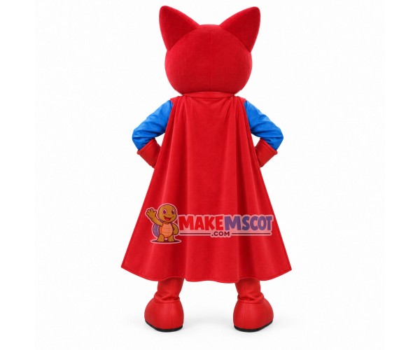 Justice Fox Superman Mascot Costume Justice Fox Superman Mascot Costume