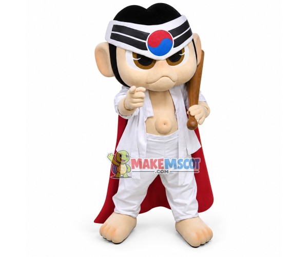 The Imposing Kendo Monkey Mascot Costume The Imposing Kendo Monkey Mascot Costume