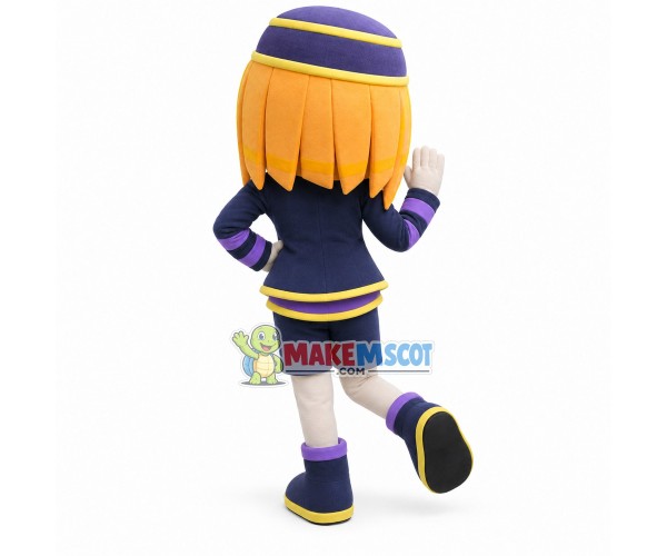Brave Uyghur Blonde Girl Mascot Costume
