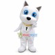 Technology Digital White Dog Mascot Costume Technology Digital White Dog Mascot Costume
