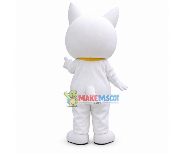 Technology Digital White Dog Mascot Costume Technology Digital White Dog Mascot Costume