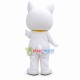 Technology Digital White Dog Mascot Costume Technology Digital White Dog Mascot Costume