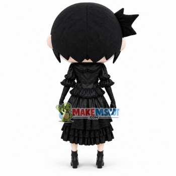 Punk Girl In Lolita Dress Mascot Costume Punk Girl In Lolita Dress Mascot Costume