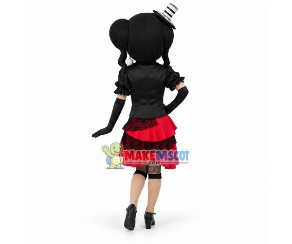 Diablo Woman With Skull Earrings Mascot Costume