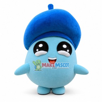 The Light Blue Raindrop Cartoon Mascot Costume The Light Blue Raindrop Cartoon Mascot Costume