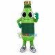 Green Plum Flavored Soda Mascot Costume Green Plum Flavored Soda Mascot Costume