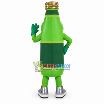 Green Plum Flavored Soda Mascot Costume Green Plum Flavored Soda Mascot Costume