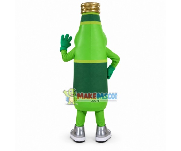 Green Plum Flavored Soda Mascot Costume Green Plum Flavored Soda Mascot Costume