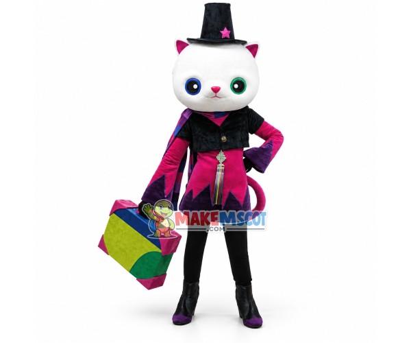 The Magic Cat Carrying Toy Box Mascot Costume The Magic Cat Carrying Toy Box Mascot Costume