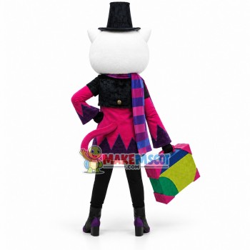 The Magic Cat Carrying Toy Box Mascot Costume The Magic Cat Carrying Toy Box Mascot Costume