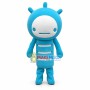 Blue Doll With Unhappy Expression Mascot Costume