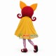 Red-haired Girl With Fox Hair Band Mascot Costume