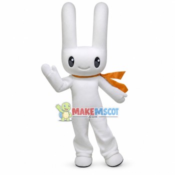 Long-eared Tall White Rabbit Mascot Costume Long-eared Tall White Rabbit Mascot Costume