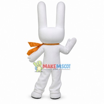 Long-eared Tall White Rabbit Mascot Costume Long-eared Tall White Rabbit Mascot Costume