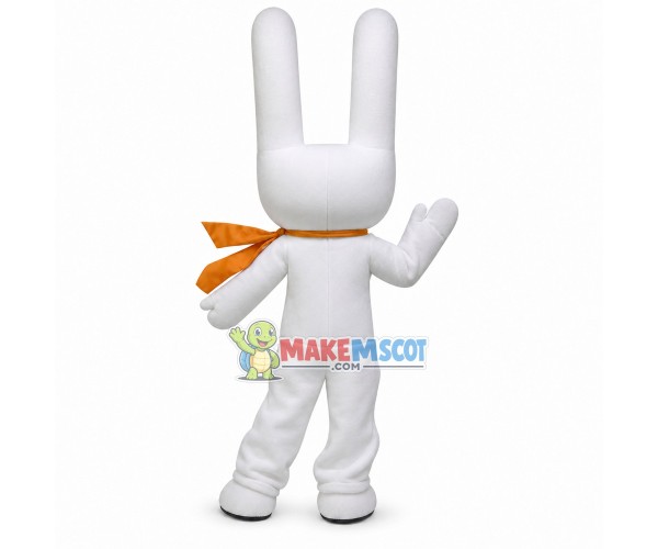 Long-eared Tall White Rabbit Mascot Costume Long-eared Tall White Rabbit Mascot Costume