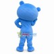 Squinting Laughing Blue Bear Mascot Costume Squinting Laughing Blue Bear Mascot Costume