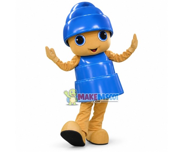 The Lifesome Doll In Textured Hat Mascot Costume The Lifesome Doll In Textured Hat Mascot Costume