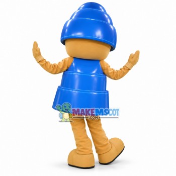 The Lifesome Doll In Textured Hat Mascot Costume The Lifesome Doll In Textured Hat Mascot Costume