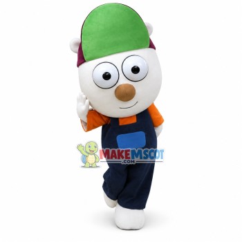 Optimistic Big Eyes Bear Mascot Costume Optimistic Big Eyes Bear Mascot Costume