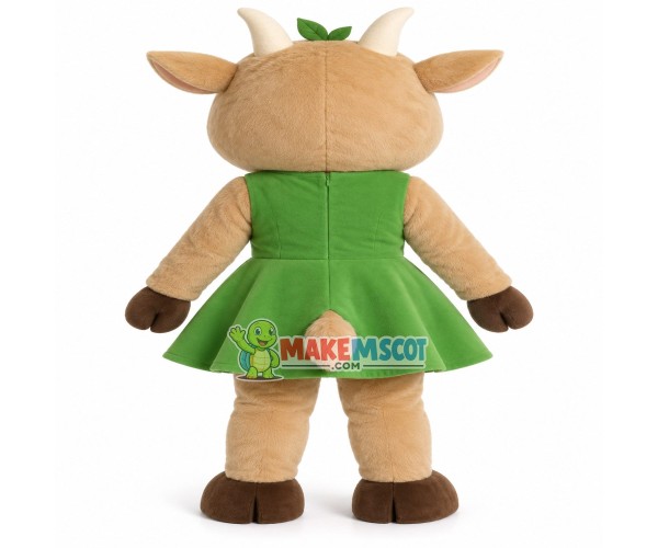 Beautiful Pig Sister In The Green Skirt Mascot Costume Beautiful Pig Sister In The Green Skirt Mascot Costume
