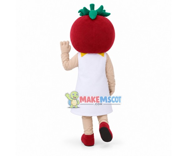 Tomato Girl Holding Puppet Mascot Costume