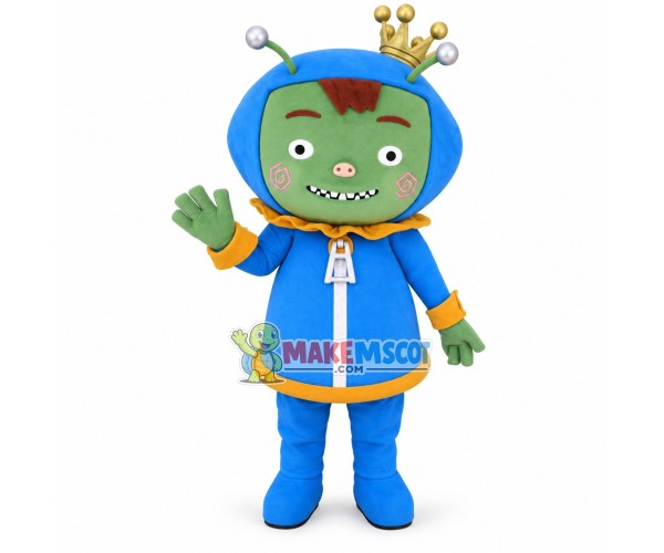 Introverted Alien Pig Prince Mascot Costume Introverted Alien Pig Prince Mascot Costume