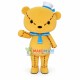 Line Bear With Blue Shawl Mascot Costume Line Bear With Blue Shawl Mascot Costume