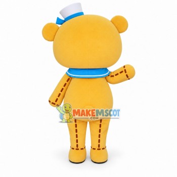 Line Bear With Blue Shawl Mascot Costume