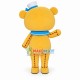 Line Bear With Blue Shawl Mascot Costume Line Bear With Blue Shawl Mascot Costume