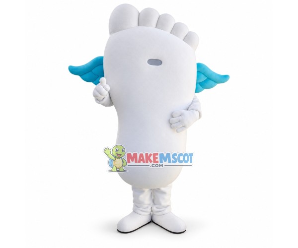 Cartoon Foot With Small Wings Mascot Costume Cartoon Foot With Small Wings Mascot Costume