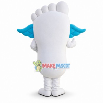 Cartoon Foot With Small Wings Mascot Costume Cartoon Foot With Small Wings Mascot Costume