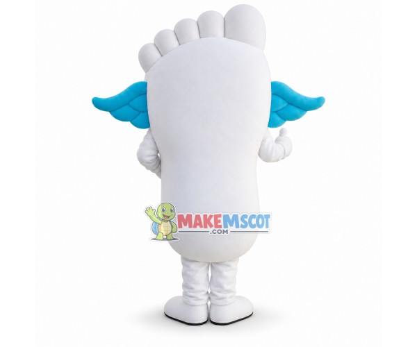 Cartoon Foot With Small Wings Mascot Costume
