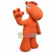 Orange Horse Adult Cartoon Mascot Costume Orange Horse Adult Cartoon Mascot Costume