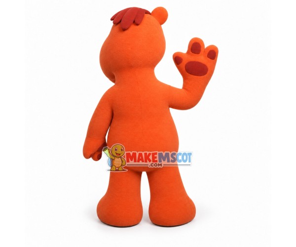 Orange Horse Adult Cartoon Mascot Costume Orange Horse Adult Cartoon Mascot Costume